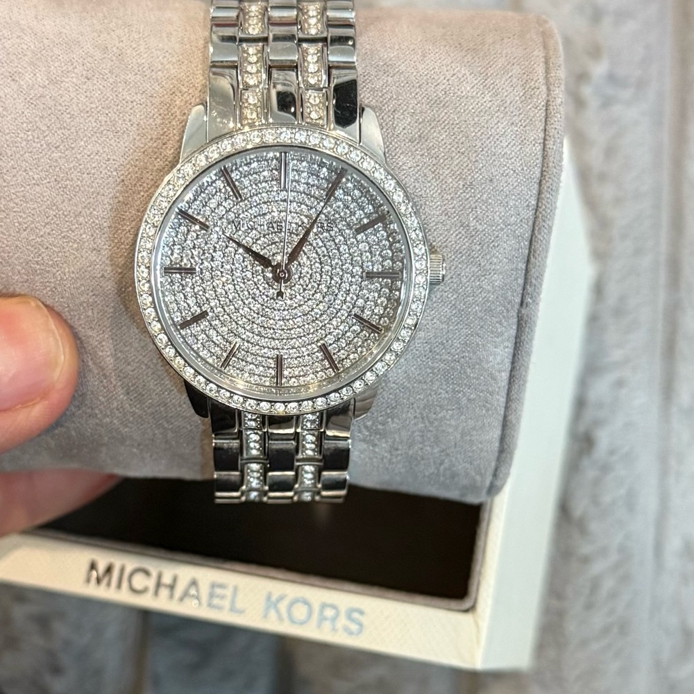 Michael Kors Dazzling Silver Crystal Watch